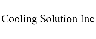 COOLING SOLUTION INC