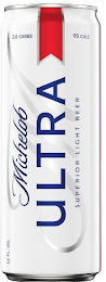 MICHELOB ULTRA SUPERIOR LIGHT BEER M 2.6CARBS 95 CALS 12 FL OZ.