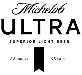 MICHELOB ULTRA SUPERIOR LIGHT BEER 2.6 CARBS 95 CALS