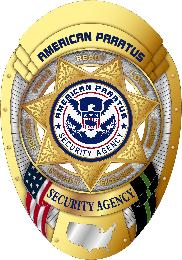 AMERICAN PARATUS SECURITY AGENCY READY LOYAL RESPECT EXCELLENCE INTEGRITY SERVICE PRIDE