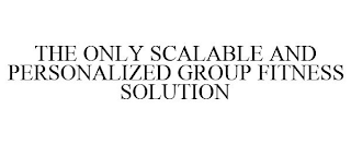 THE ONLY SCALABLE AND PERSONALIZED GROUP FITNESS SOLUTION