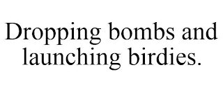 DROPPING BOMBS AND LAUNCHING BIRDIES.