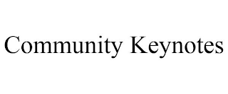 COMMUNITY KEYNOTES