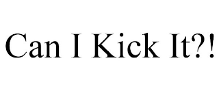 CAN I KICK IT?!