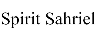 SPIRIT SAHRIEL