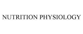 NUTRITION PHYSIOLOGY