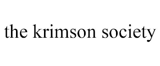 THE KRIMSON SOCIETY