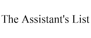 THE ASSISTANT'S LIST