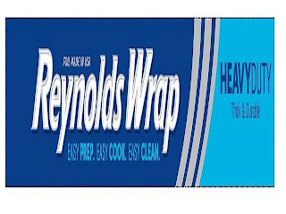 FOIL MADE IN USA REYNOLDS WRAP EASY PREP. EASY COOK. EASY CLEAN. HEAVYDUTY THICK & DURABLE