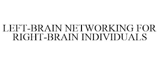 LEFT-BRAIN NETWORKING FOR RIGHT-BRAIN INDIVIDUALS