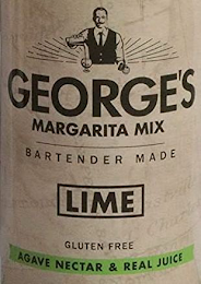 GEORGE'S MARGARITA MIX BARTENDER MADE LIME GLUTEN FREE AGAVE NECTAR & REAL JUICE