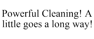 POWERFUL CLEANING! A LITTLE GOES A LONG WAY!