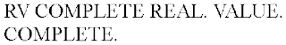 RV COMPLETE REAL. VALUE. COMPLETE.