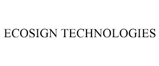 ECOSIGN TECHNOLOGIES