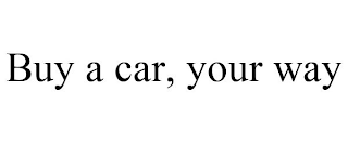 BUY A CAR, YOUR WAY