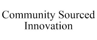 COMMUNITY SOURCED INNOVATION