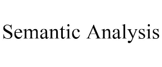 SEMANTIC ANALYSIS