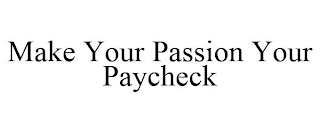 MAKE YOUR PASSION YOUR PAYCHECK