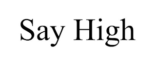 SAY HIGH