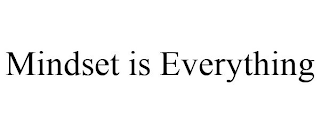 MINDSET IS EVERYTHING