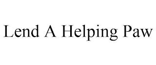 LEND A HELPING PAW