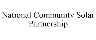 NATIONAL COMMUNITY SOLAR PARTNERSHIP