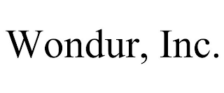 WONDUR, INC.