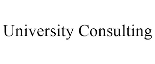 UNIVERSITY CONSULTING