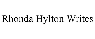 RHONDA HYLTON WRITES