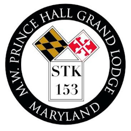 STK 153 M.W. PRINCE HALL GRAND LODGE MARYLAND
