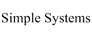 SIMPLE SYSTEMS