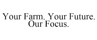 YOUR FARM. YOUR FUTURE. OUR FOCUS.