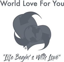 "WORLD LOVE FOR YOU". " LIFE BEGIN'S WITH LOVE"