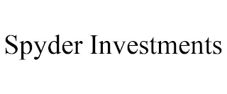 SPYDER INVESTMENTS