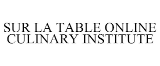 SUR LA TABLE ONLINE CULINARY INSTITUTE