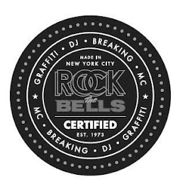 GRAFFITI DJ BREAKING MC MADE IN NEW YORK CITY ROCK THE BELLS CERTIFIED EST. 1973 MC BREAKING DJ GRAFFITI