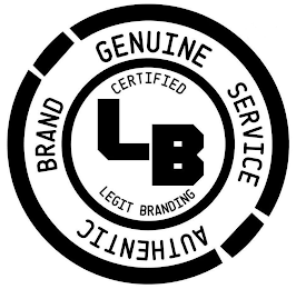 AUTHENTIC BRAND GENUINE SERVICE CERTIFIED LEGIT BRANDING LB