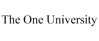 THE ONE UNIVERSITY