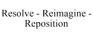 RESOLVE - REIMAGINE - REPOSITION