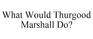 WHAT WOULD THURGOOD MARSHALL DO?