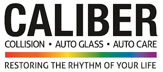 CALIBER COLLISION · AUTO GLASS · AUTO CARE RESTORING THE RHYTHM OF YOUR LIFE