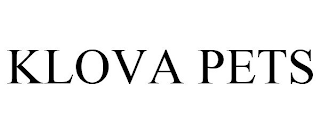 KLOVA PETS