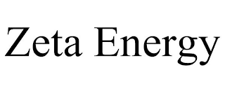 ZETA ENERGY