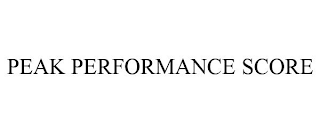 PEAK PERFORMANCE SCORE