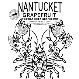 NANTUCKET GRAPEFRUIT TEQUILA SODA GRAPEFRUIT LA LANGOSTA BLANCA TEQUILA WITH NATURAL GRAPEFRUIT FLAVORS AND CARBONATION NANTUCKET CRAFT COCKTAILS TRIPLE EIGHT EST. 2020