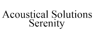 ACOUSTICAL SOLUTIONS SERENITY