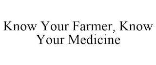 KNOW YOUR FARMER, KNOW YOUR MEDICINE