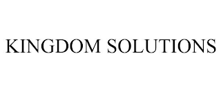 KINGDOM SOLUTIONS