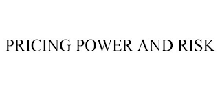 PRICING POWER AND RISK