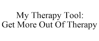 MY THERAPY TOOL: GET MORE OUT OF THERAPY